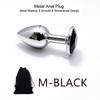 5 Size Black Butt Plug Metal Anal Plug Jewelry Base Beginner To Expert G-point Massage Dildos Adult Women Toys Adult Sex Toys