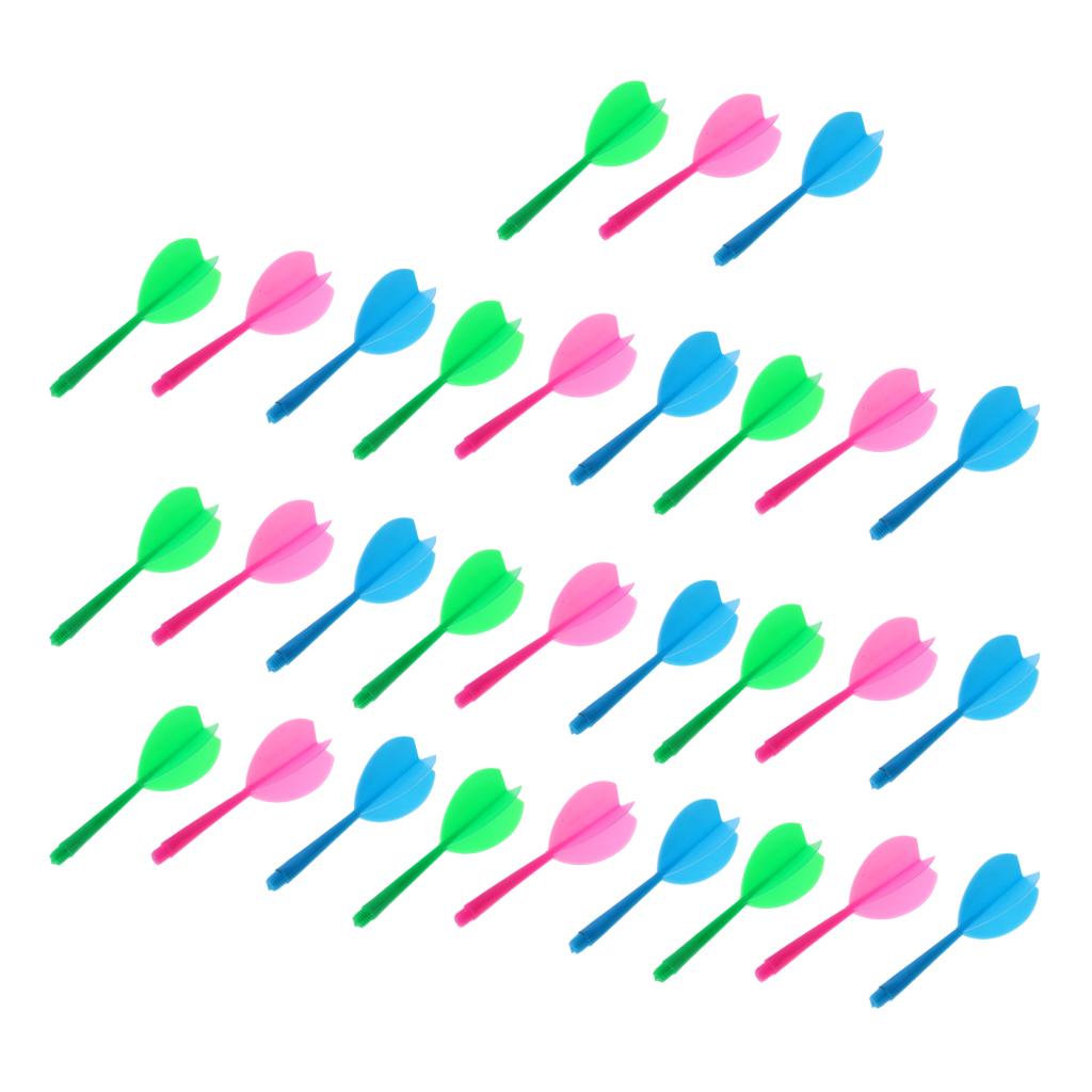 Darts Flights and Shafts Combo Kit - 30 pcs Standard Flights - for All 6mm