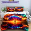 3pcs Enchanted Reflection Printed Bedding Set, Soft and Comfortable Quilt Cover for Bedroom, Guest Room (1 Duvet Cover + 2 Pillowcases