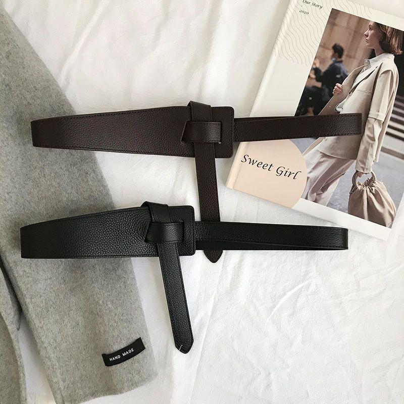 Versatile Ins Wide Waist Belt For Women In Black Brown Beige Gray Suitable For Stylish Fall Outfits