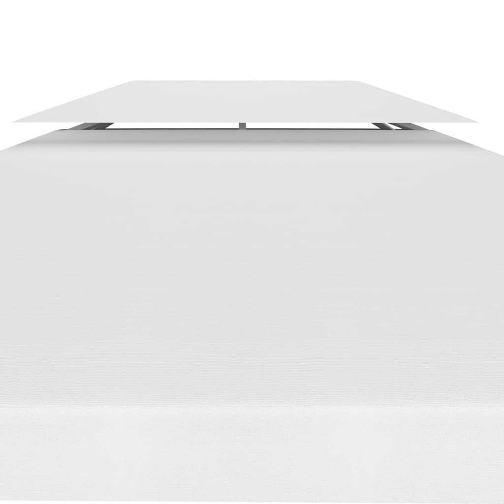 vidaXL Pavillon-Dachplane mit Kaminabzug 310 g/m² 3x3 m Weiß