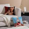 Popular Fashion Chinese Sexy Model LLiu Wen Cushion Cover Pillowcase Short Plush Invisible Zipper Room Sofa Cushion Cover