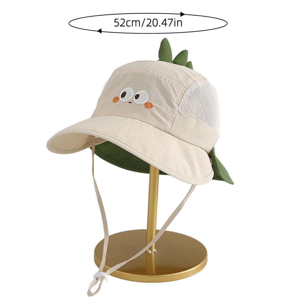 Cute Cartoon Animals Baby Bucket Hat Summer Mesh Breathable Wide Brim Sunshade Fisherman Cap Kids Boy Girl Outdoor Sun Visor Basin Hat