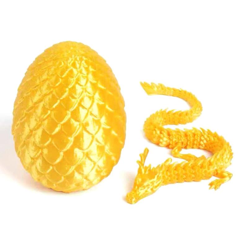 3D Printed 30Cm Dragon Egg With Articulated Dragon Model Home Decor Items Room Decoration Sculptures Figurines Desktop Ornament
