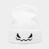 European and American new Halloween pumpkin little devil expression embroidery knitted hat men's and women's autumn and winter warm wool hat