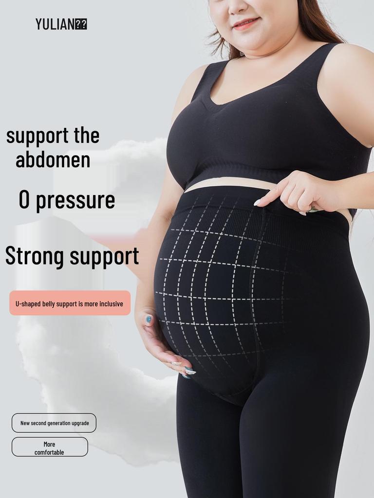 Plus Size Maternity Stockings: Belly-Friendly Bare Leg Fleece Leggings for All Seasons