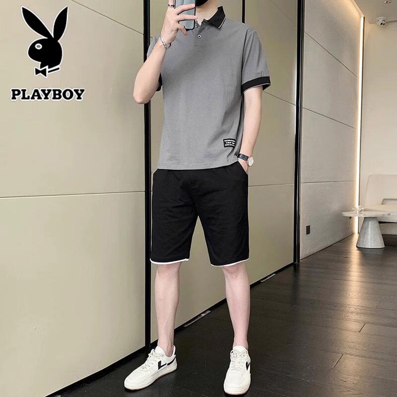 PLAYBOY Men s Summer T-Shirt & Shorts Set 3XL