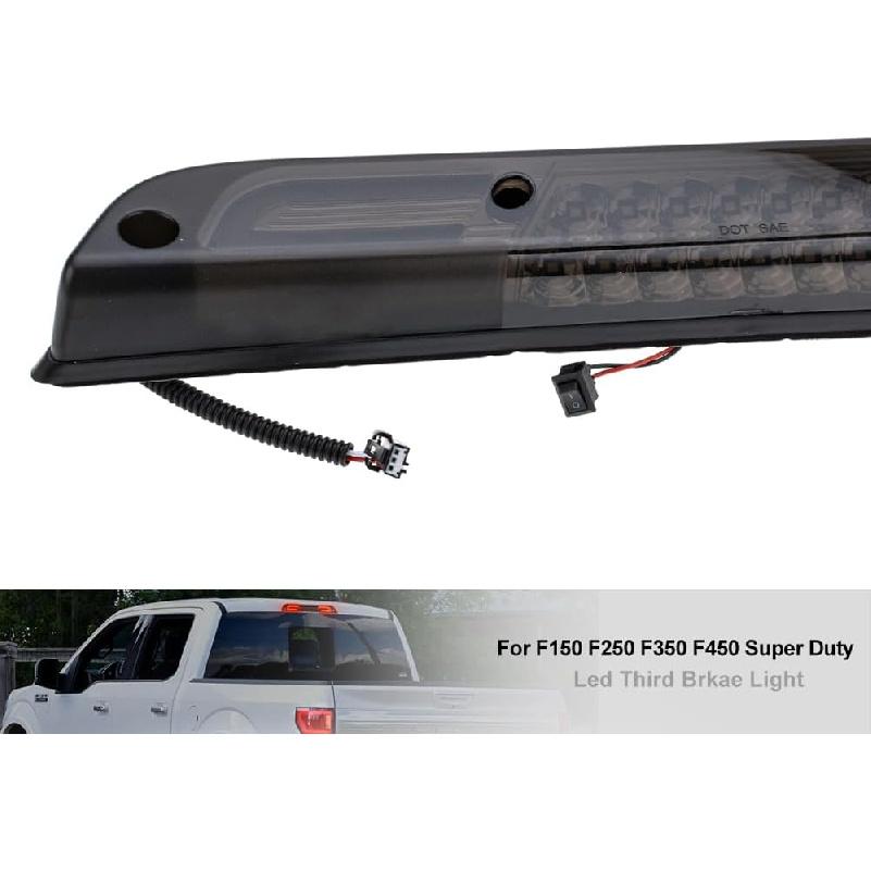 Led Third Brake Light for 15-20 F'ord F150 17-22 F250 F350 Super Duty Ranger Maverick Rear Center High Mount Stop Lamp CHMSL White Cargo lamp Strobe