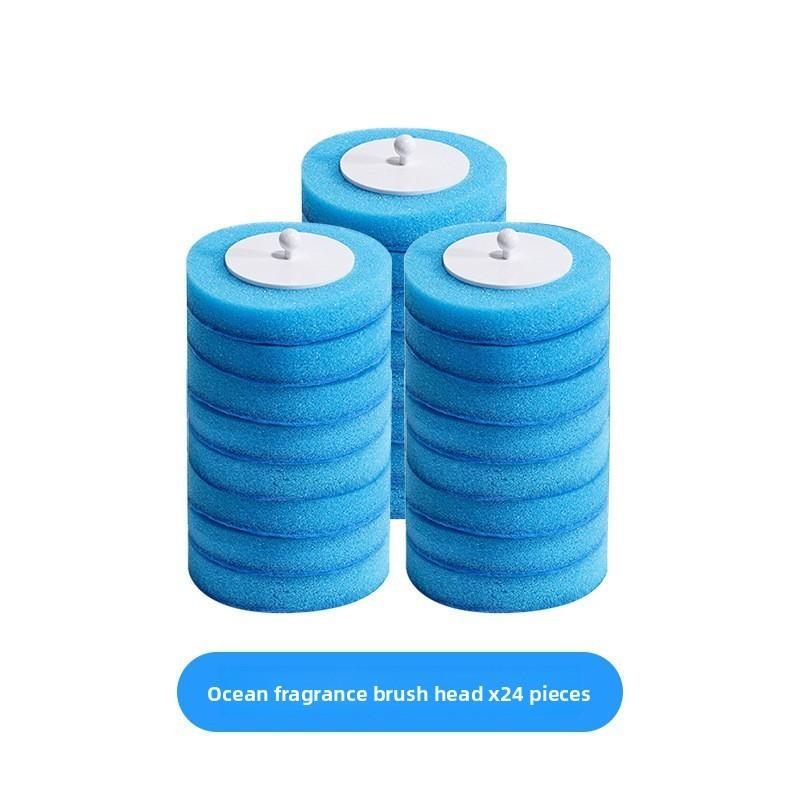 Sponge Disposable Household Toilet Brush Replacement Heads With Fragrance Set