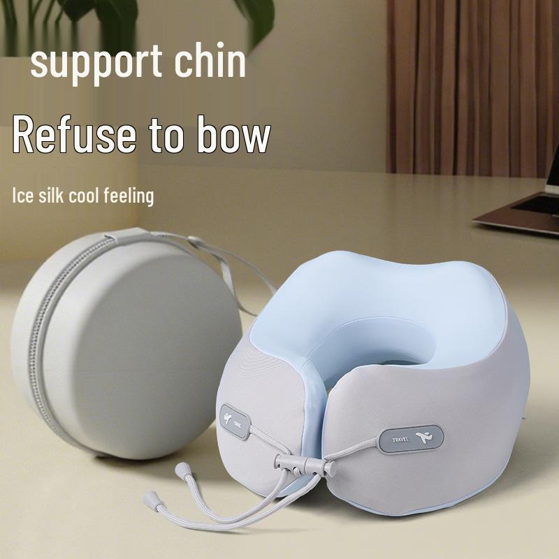 Premium Memory Foam U-Shaped Neck Support Pillow with Super Soft Magnetic Fabric, Ideal for Travel. Custom Logo Option Available.