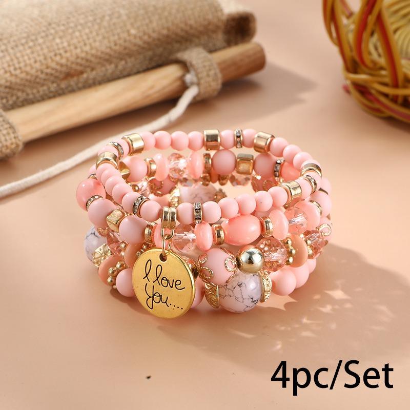 Bohemian bracelet creative tassel multi-layer beaded bracelet