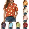 Kids Short Sleeve Polo Shirt Animal Print Casual Top Button Down Collar Summer Tee for Boys and Girls Soft Lightweight Fabric