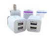 Dual-Port Metal Frame Fast Charger 5V2A US Adapter, 5W