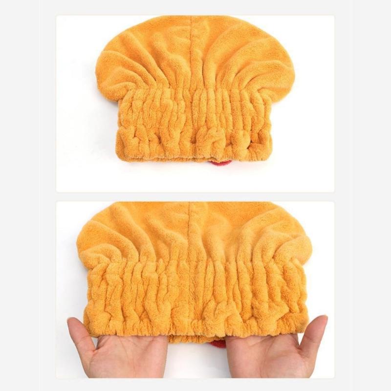 Absorbent Microfiber Hair Towel For Women Quick Drying Soft Bath Turban Elastic Design