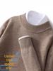 2025 Men's Pure Wool Half-High Neck Pullover Sweater - Warm Fashionable Knitwear for Young Adults