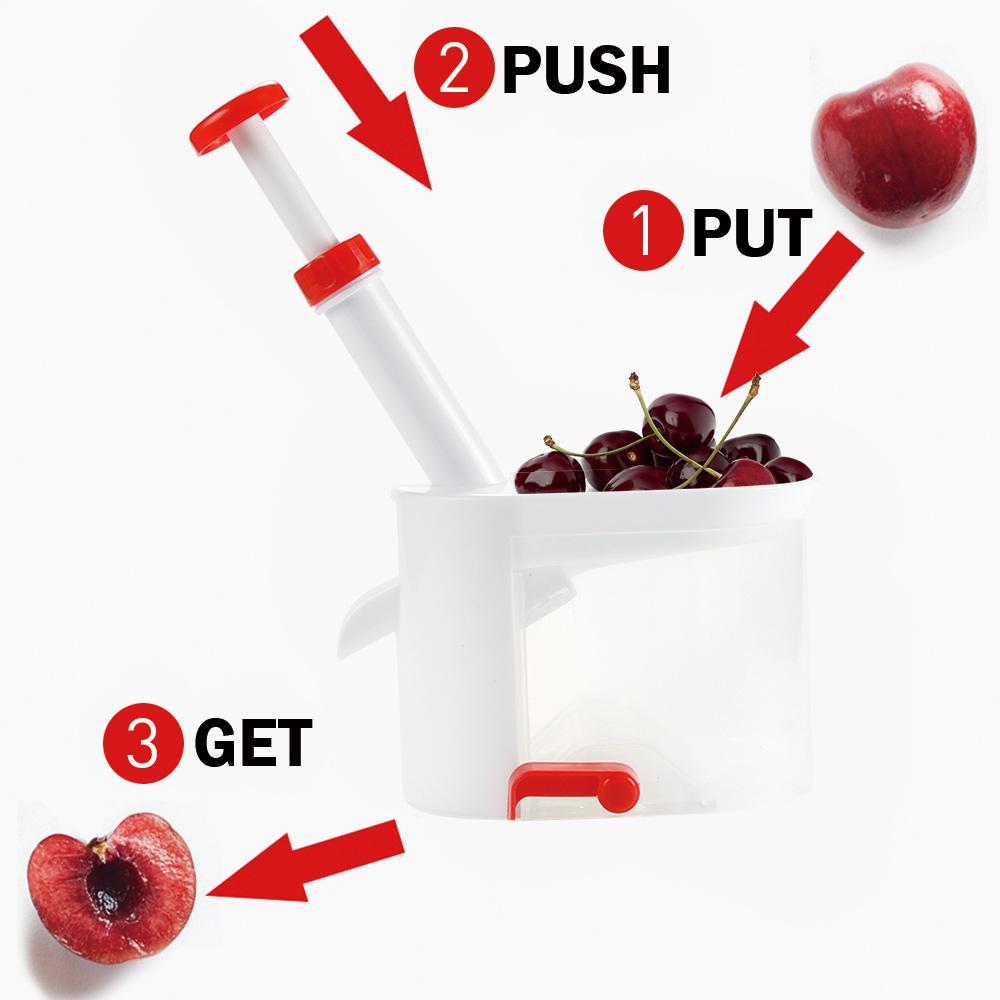 Cherry Olive Pitter Seed Remover Machine Cherry Corer With Container Stone Picker Kitchen Tools