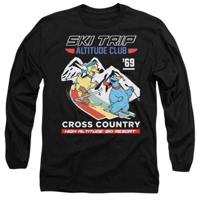 Sesame Street Unisex Adult Apres Ski Big Bird & Cookie Monster Long-Sleeved T-Shirt