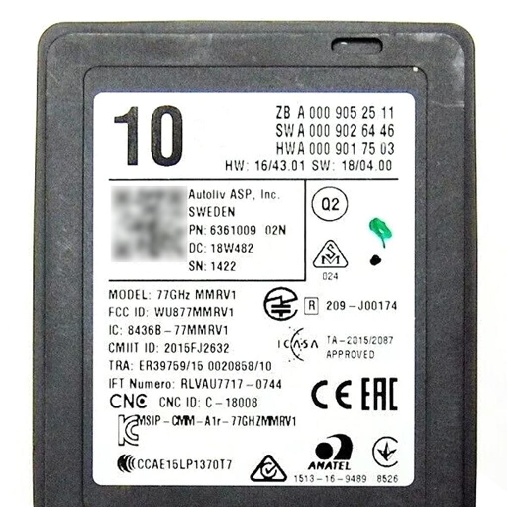 New Radar Sensor Distronic Control Unit A0009052511 For Mercedes C 205