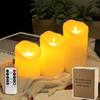 Flickering LED Candles with 10-Key Remote for Weddings, Parties, and Home Decor Script Props