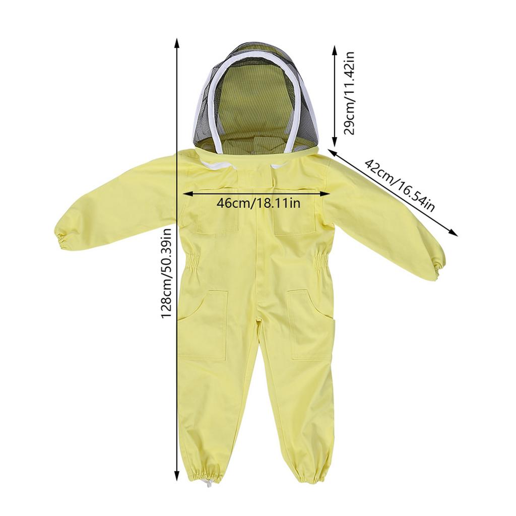 Professional Child Beekeeping Protective Suit Bee Farm Visitor Protect Equipment Jumpsuit(M)