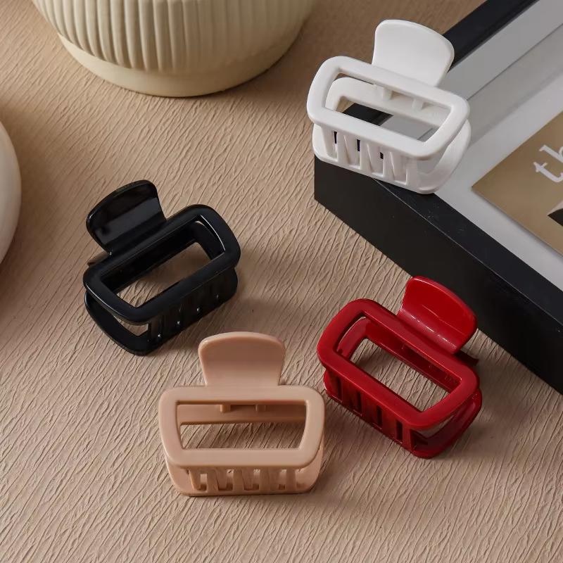 Soft Silicone Square Hair Claw 6.2CM Small Claw Clips Anti-collision Durable Hair Clips Hair Accessories for Women Girl