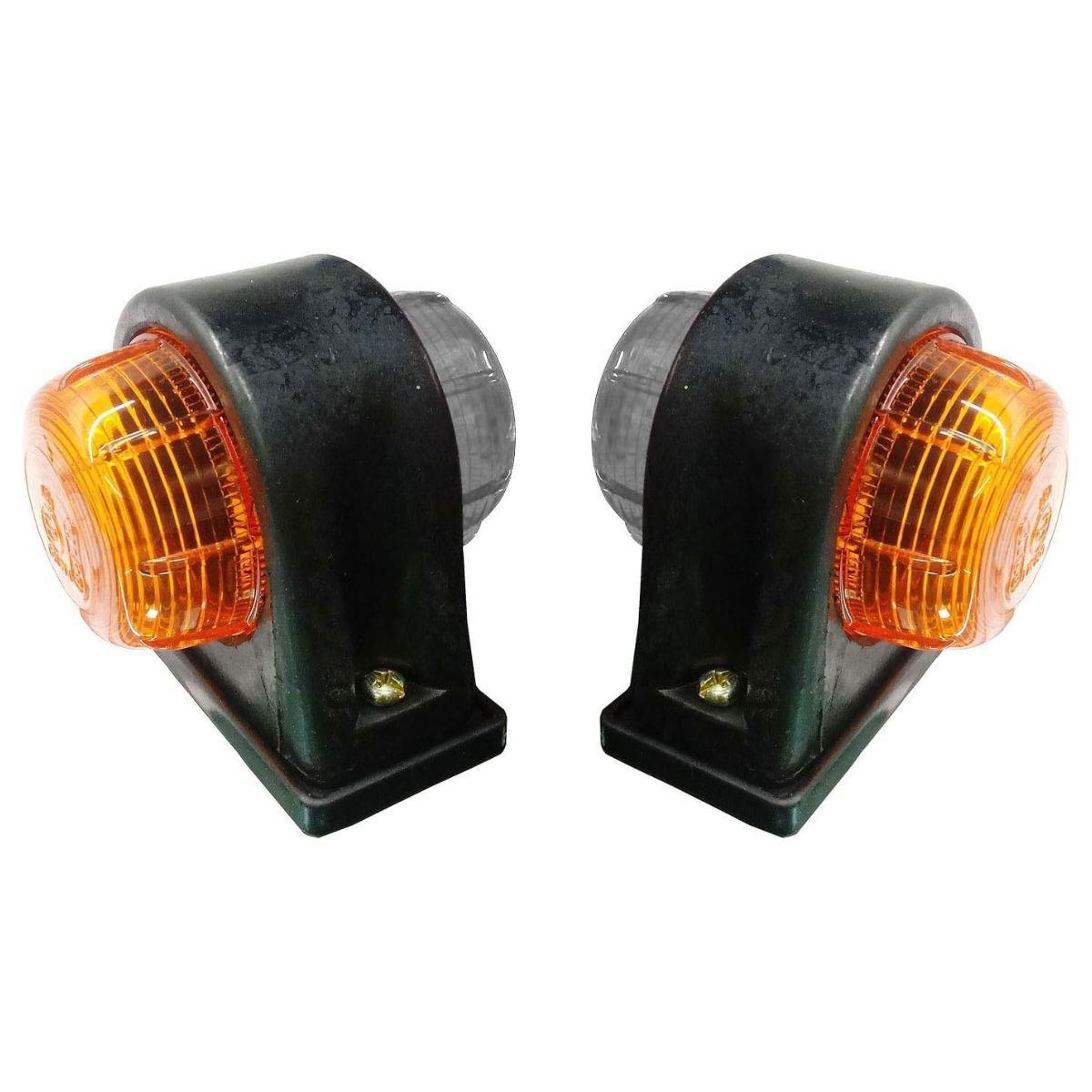 

Pair of Outline Marker Light Suitable for Case IH Industrial International 3200 32 84 85 95 74 4200 Utility Series - Amber/Clear