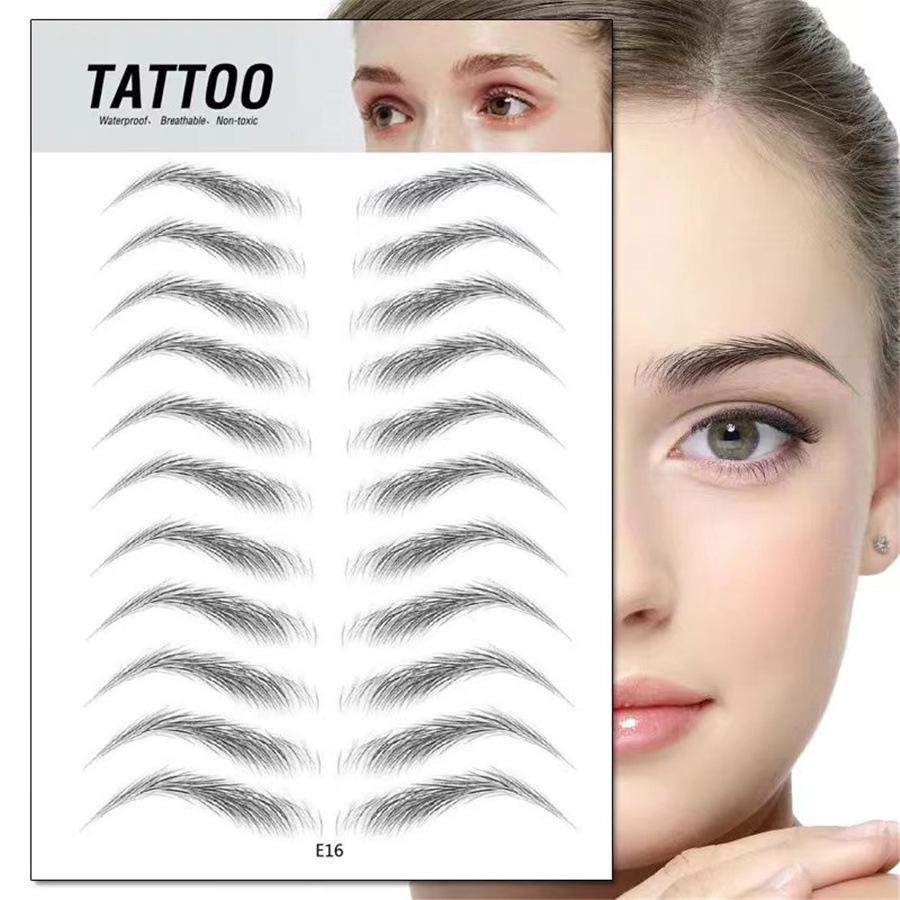 3D Semi-Permanent Waterproof Embroidered Eyebrow Tattoo Stickers for Beginners
