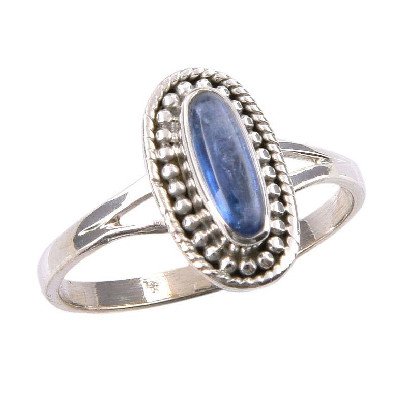 Natural Kyanite Gemstone Handmade 925 Sterling Silver Jewelry Ring Size 8 S2v34