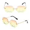 Vintage Funny Oval Sunglasses for Women Men Pumpkin Glasses Halloween Party Glasses