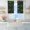2pcs Green Leaves Printed Curtain for Home Decor - Rod Pocket Window Treatment for Bedroom   Office   Kitchen and Living Room