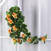 Artificial Geraniums Hanging Bundles Full Blooms Silk Flower Plants Geranium Vines for Home Garden Wedding Indoor Outdoor Decor