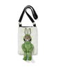 Bsrabbit Trippy Rabbit Stuffed Doll Crossbody Bag Green