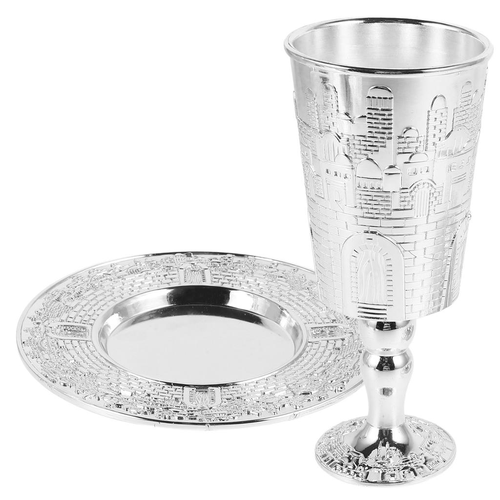 Je Holy Grail Havdalah Goblet Cup Silver Kiddushs Shabbos Holiday Shabbat Decorations Passover Crafts