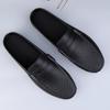 Men's Outdoor Slippers Hollow Out Loafers for Men Fashion Leather Sandals Shoes Breathable Causal Beach Shoes