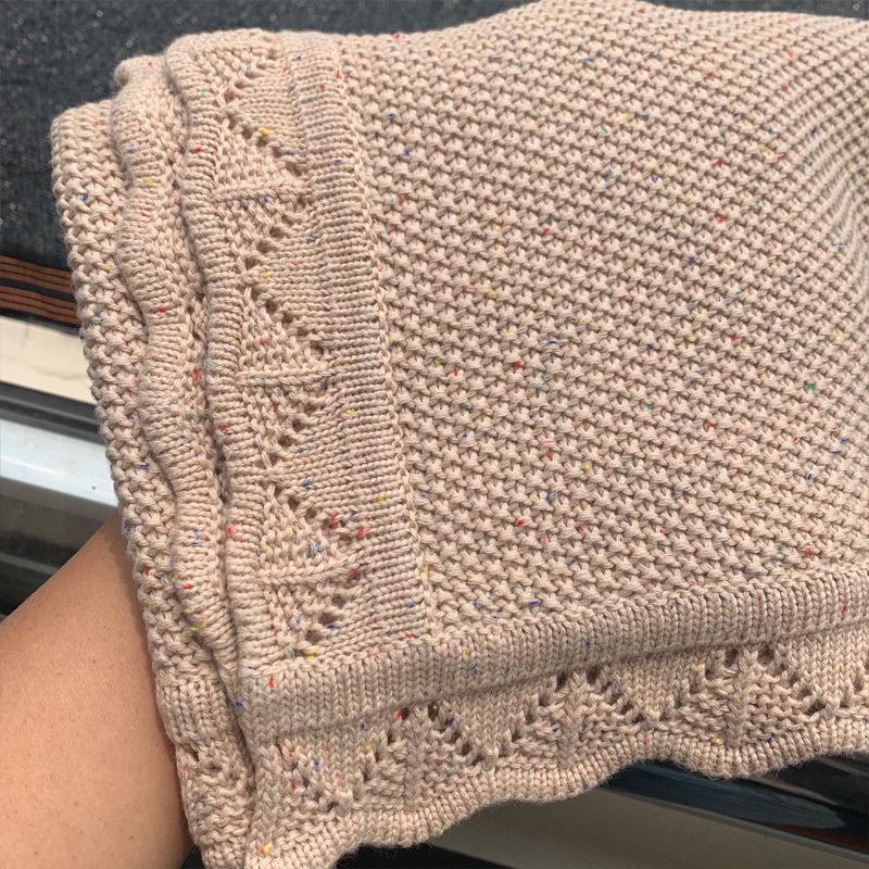 Nordic Baby Cotton Knit Yarn Swaddle and Stroller Blanket