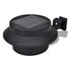 Solar Lamp 3 LED for Fence / Gutter / Garden Black 6 Pcs 41180