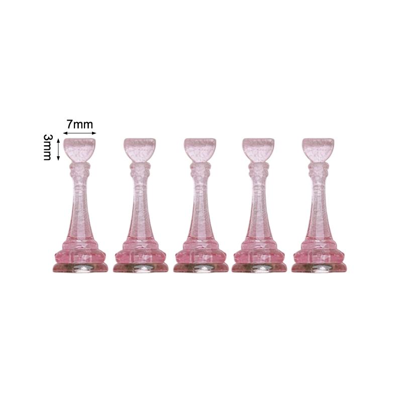 

5Pcs Acrylic Nail Stand Tips Holders Chess Shaped Fingernail Diy Magnetic Training Practice Display Manicure Nail Tool For Salon