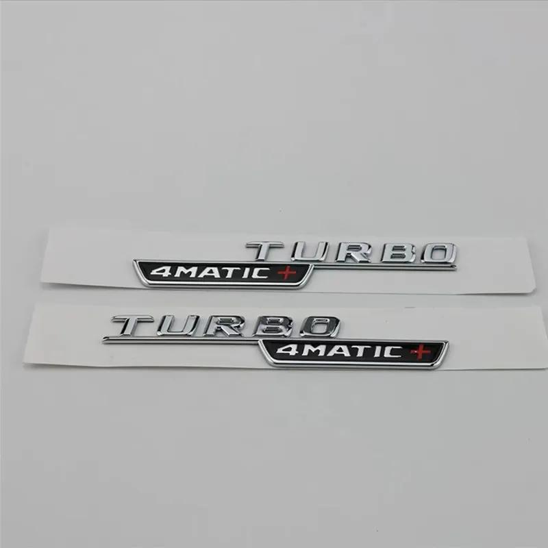 2 Stück Auto Buchstaben Kotflügel Zierplakette Turbo 4matic Emblem Aufkleber Für Mercedes A45 Cla45 Amg C117 Gla45 Gle53 X247 Zubehör
