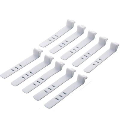 8 Grids Clear Plastic Cable Storage Box Data Cable Storage Container Save Space Cable Management