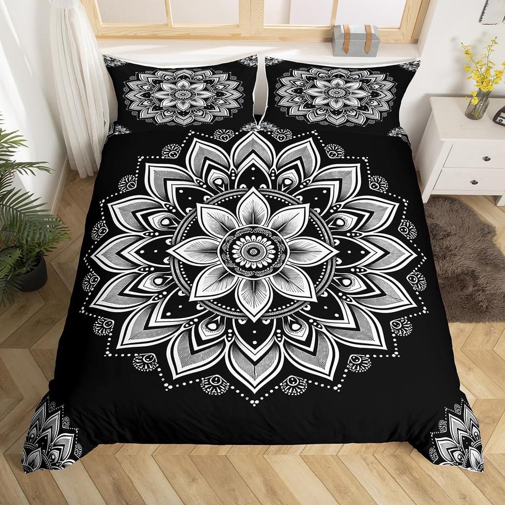 Comforter Flower Of Life Bohemia Mandala Mayan Calendar Comforter Abstract Sacred Geometry Theme Bedding Set S