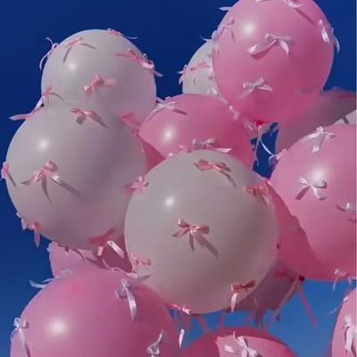 5pcs Wedding Pink Ins Bow Balloon Proposal Ceremony 12 Inch Floating Balloon Birthday Party Scene Arrangement Photography Props