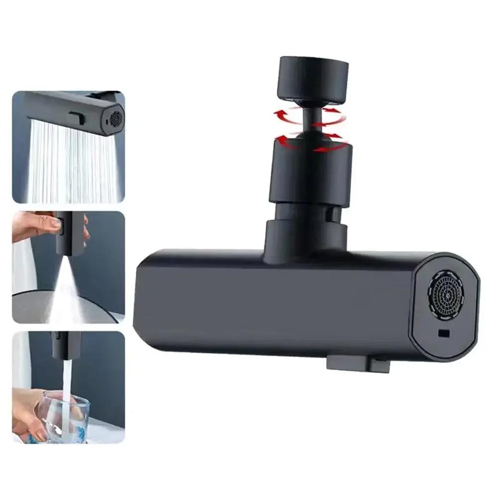 

New Kitchen Faucet Waterfall Stream Sprayer Head Sprayer Filter Diffuser Water Saving Nozzle Faucet Connector Tap Accessorie G1/2 чёрный