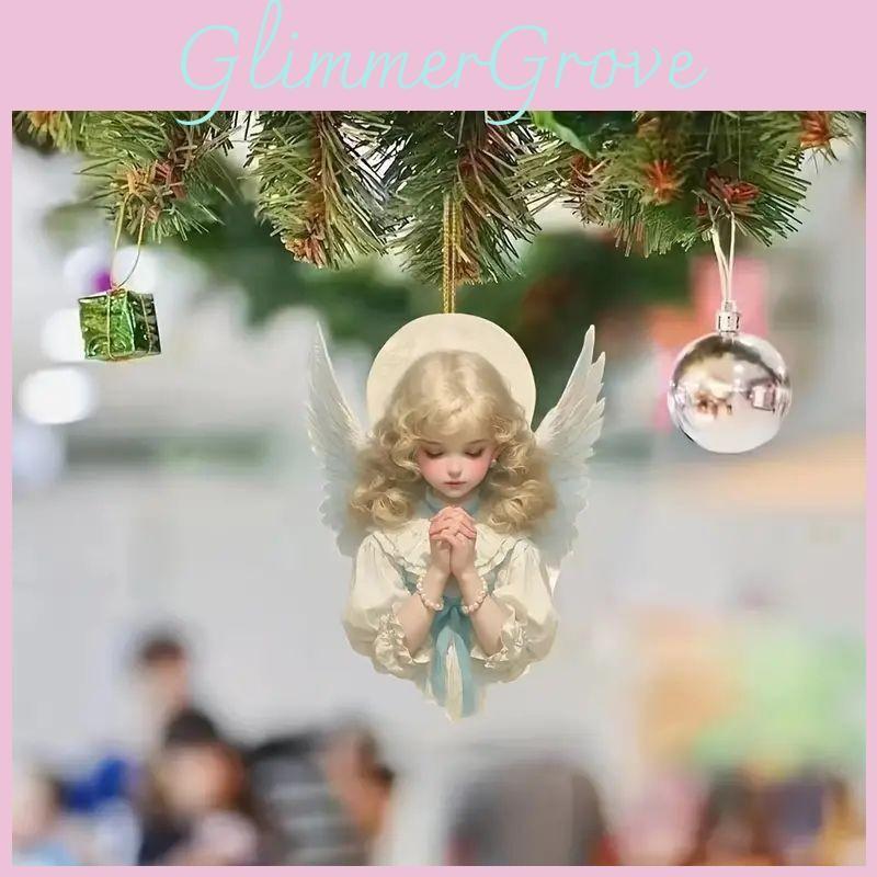 Flat Surface Acrylic Angel Auto Interior Ornament Pendant For Decoration Vehicle