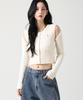 AVANDRESS Irene Shoulder Cutting Round Knit Charcoal
