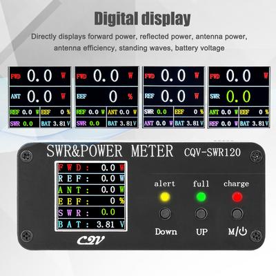 1.8MHz 54MHz Standing Waves Meter 240 * 240 Digital LCD Display SWR Short Waves Meters 0.5 120W Power Watt Meter