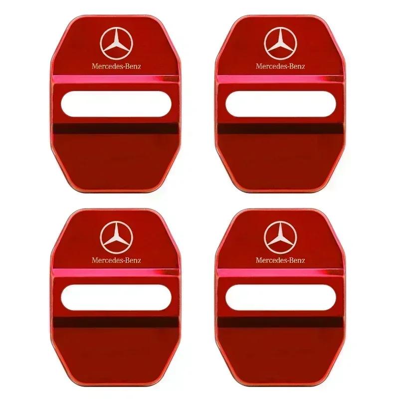 ZPU1 4PCS Car Door Lock cover Protect Buckle Cover Latch Stop Anti Rust Car Accessories For Mercedes Benz W211 W210 W213 W203 W205
