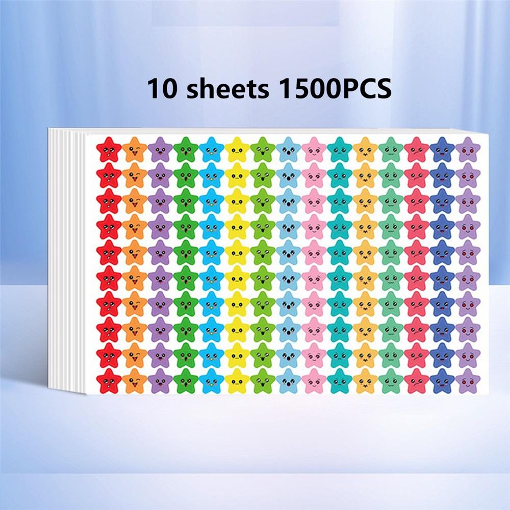 1500 Star Stickers Reward Chart Set – 10 Sheets, Holographic & Classic Designs For Kids, Students, Teachers – Positive Reinforcement Stickers