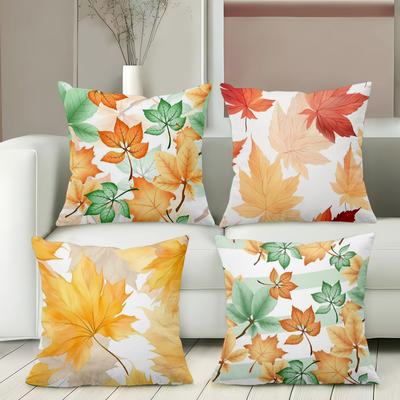 Autumn Leaf Pattern Decorative Throw Pillows for Home Polyester Pillowcase,sofa Decorative Cushion Cov Headboard Pillow