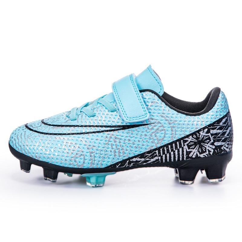 Children's Football Shoes Low-top Velcro New Breathable Student Professional Training Sneakers Indoor Foreign Minister Broken Nails