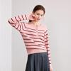 BETU Women's Autumn Striped Long-Sleeve Knit Top